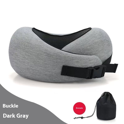 Soft Memory Foam Travel Neck Pillow - Adjustable Support