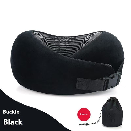 Soft Memory Foam Travel Neck Pillow - Adjustable Support