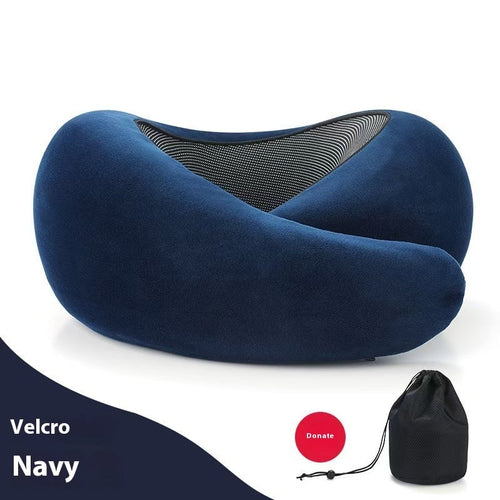 Soft Memory Foam Travel Neck Pillow - Adjustable Support