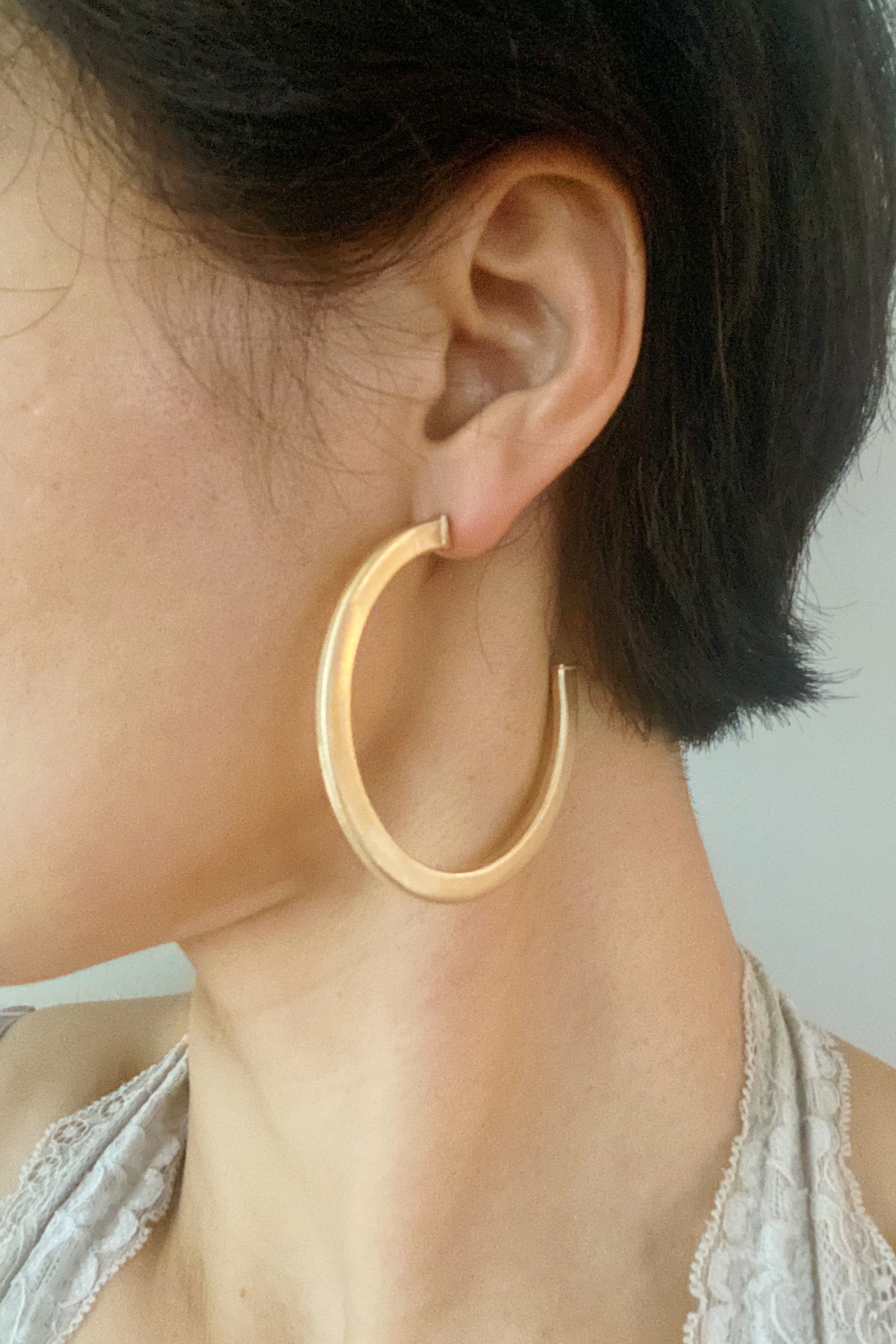Modern and Luxe Round Hoop Earrings