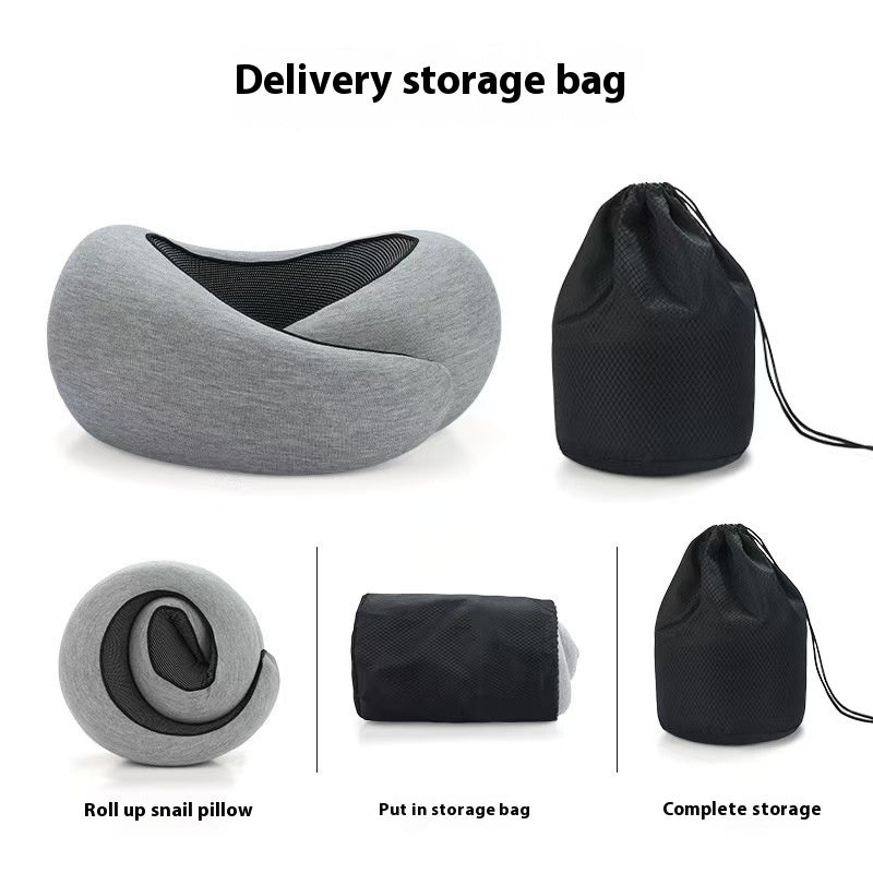 Soft Memory Foam Travel Neck Pillow - Adjustable Support