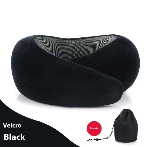 Soft Memory Foam Travel Neck Pillow - Adjustable Support