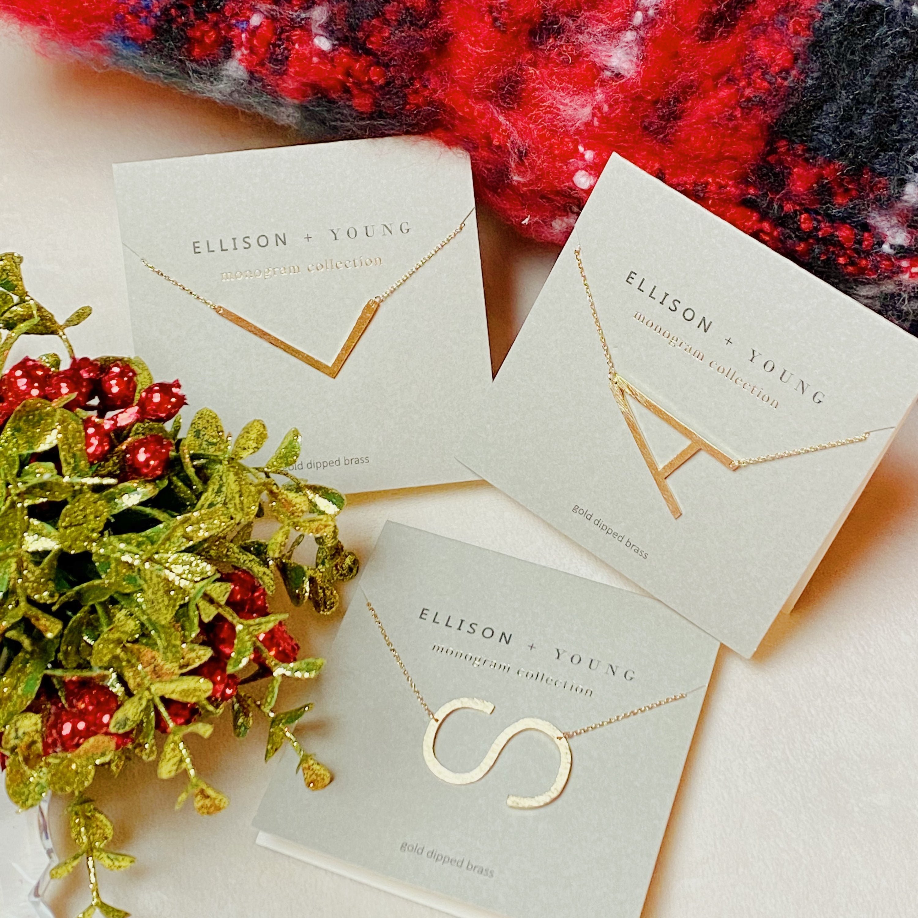 Monogrammed Gold Initial Necklace