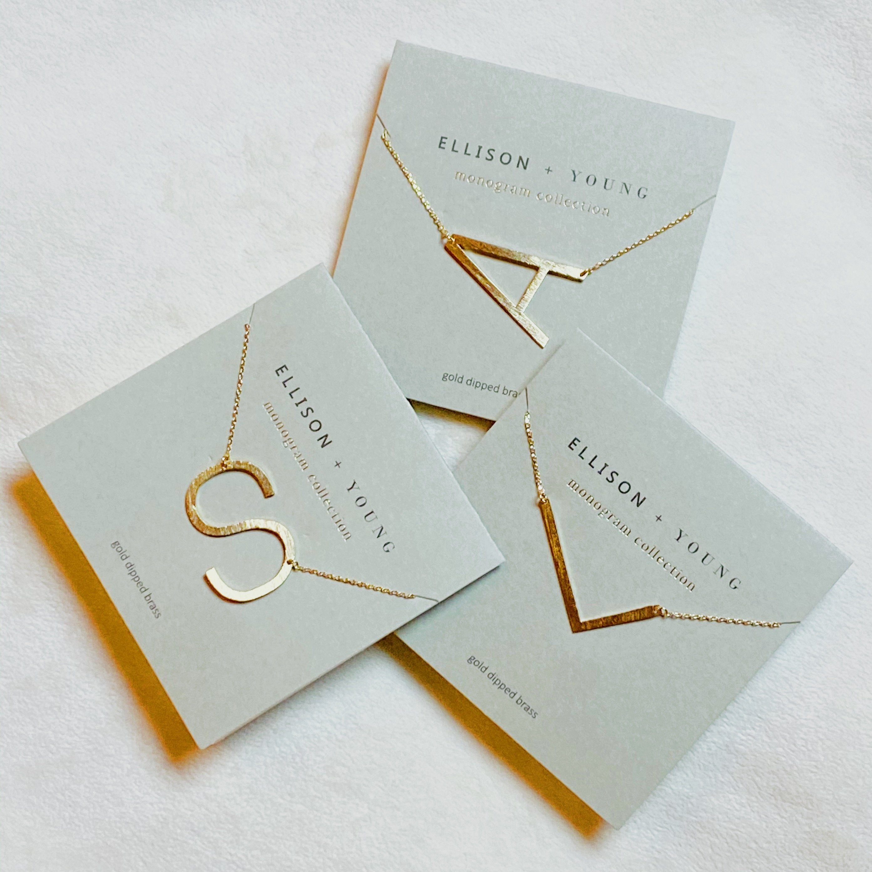 Monogrammed Gold Initial Necklace