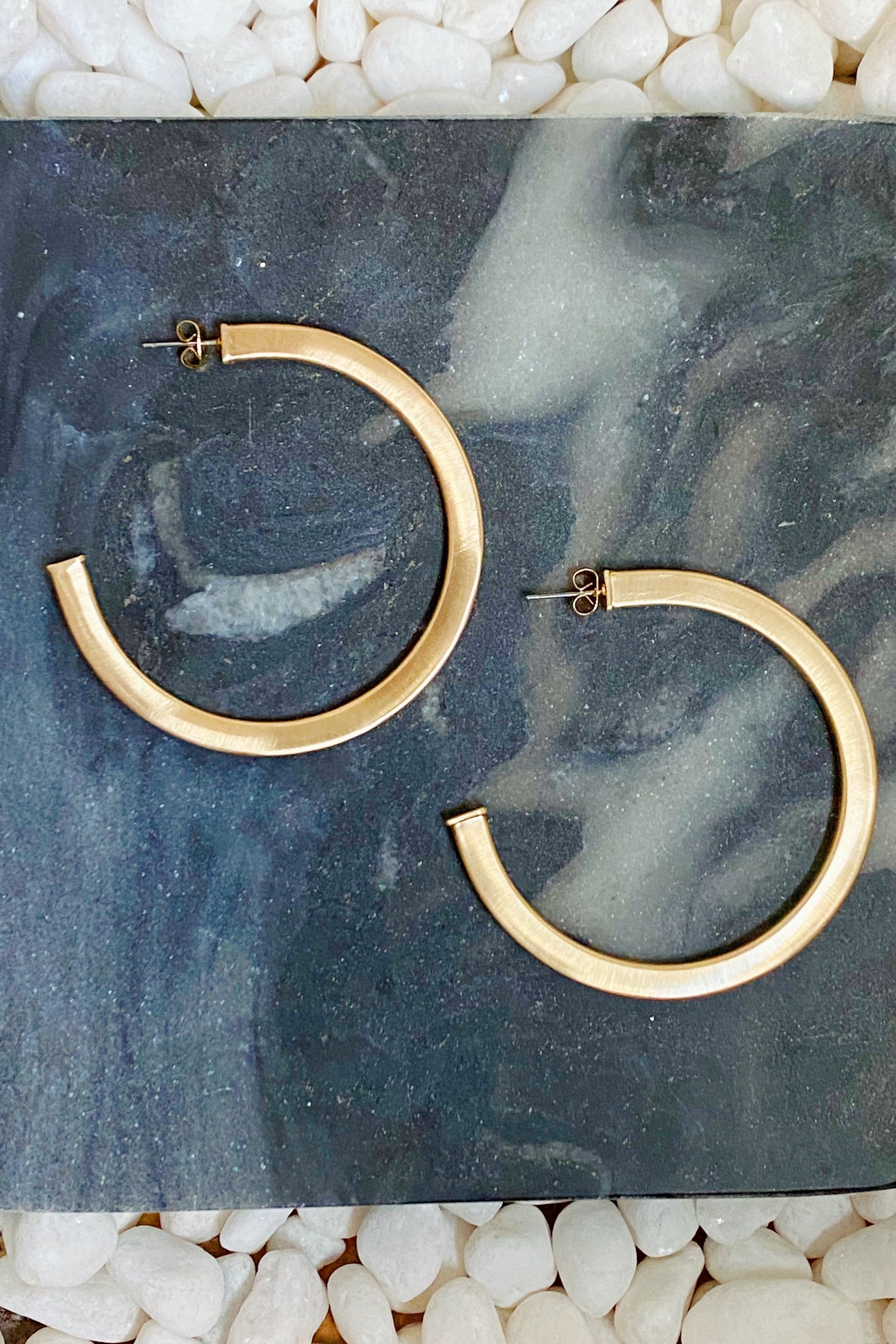 Modern and Luxe Round Hoop Earrings