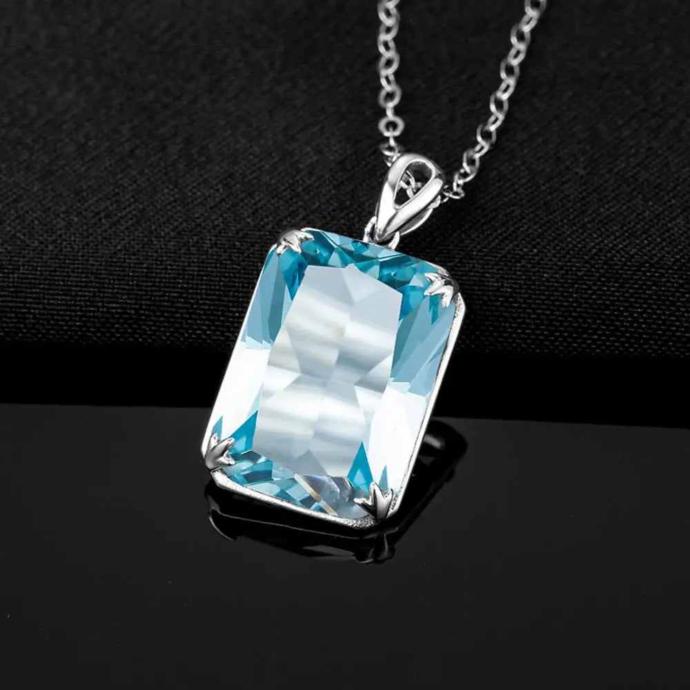 Sterling Silver Aquamarine Pendant