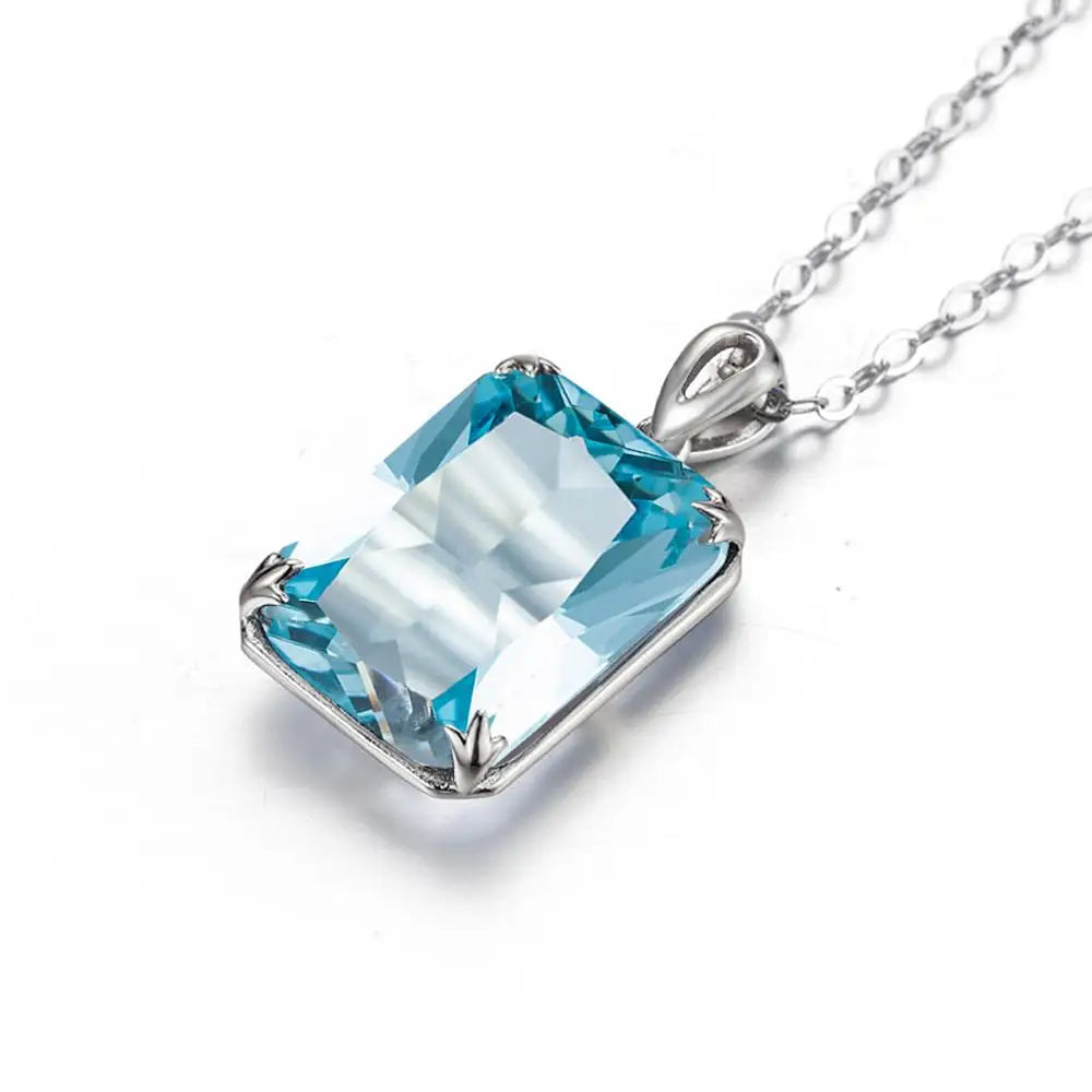 Sterling Silver Aquamarine Pendant