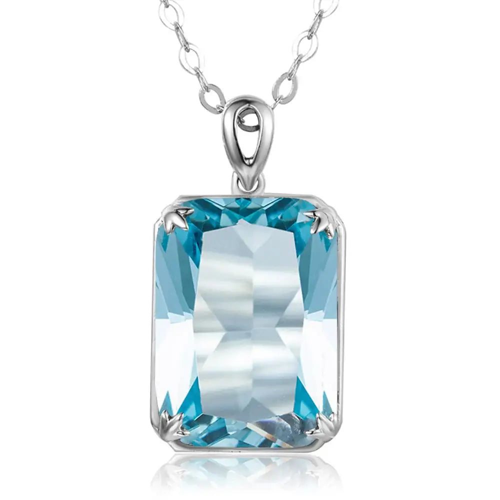 Sterling Silver Aquamarine Pendant