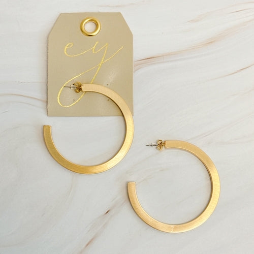 Modern and Luxe Round Hoop Earrings