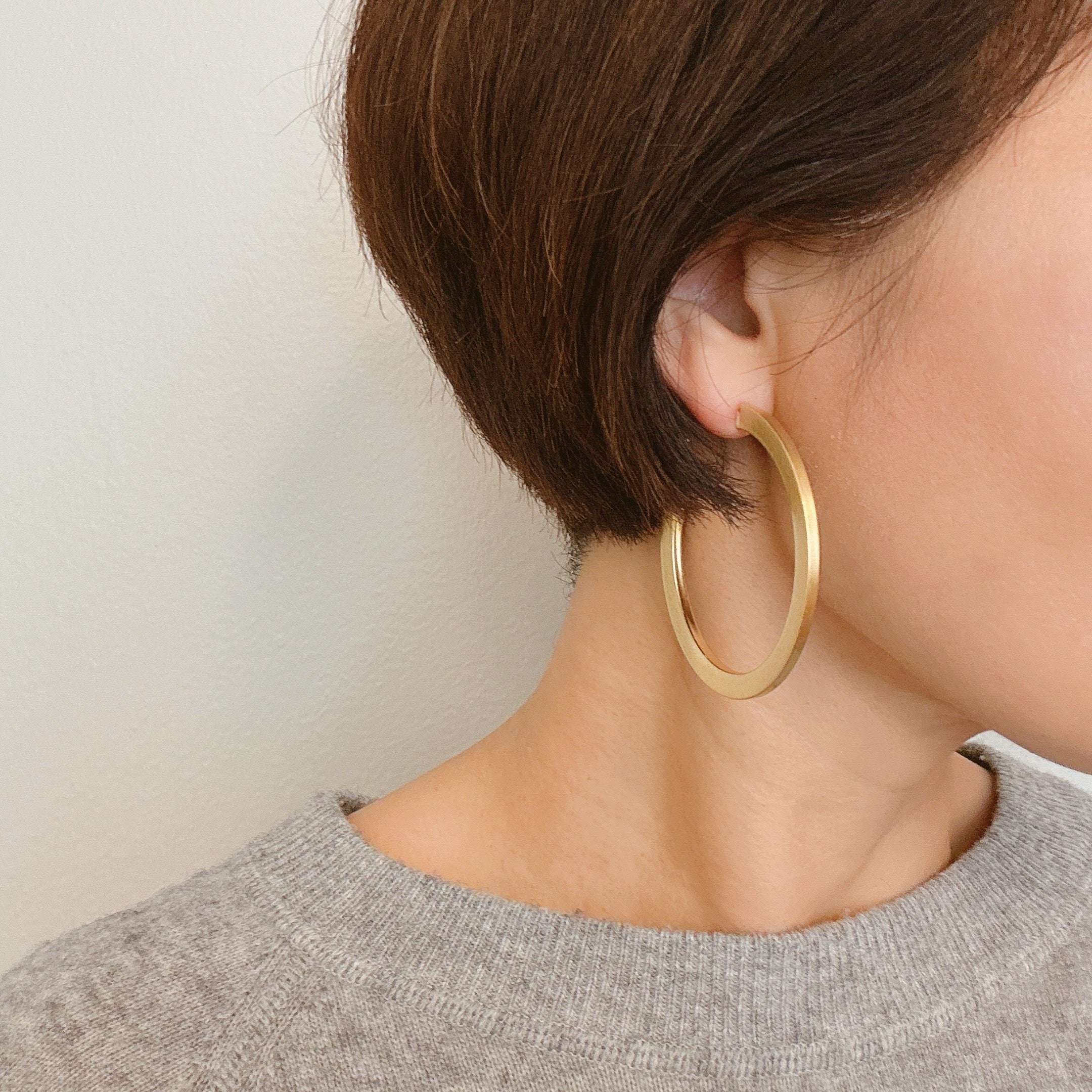 Modern and Luxe Round Hoop Earrings