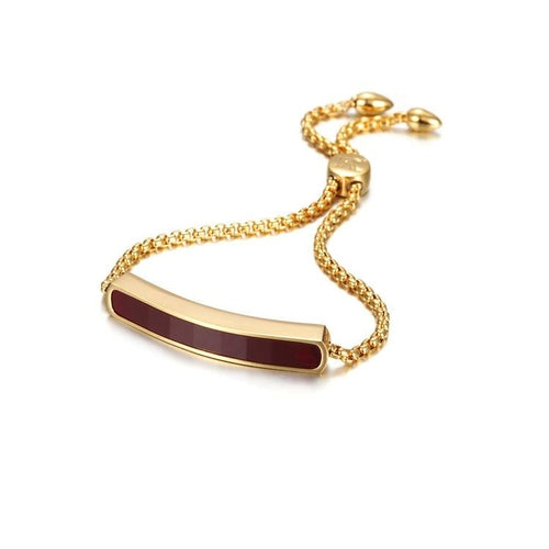 Gold Linear Chain Bracelet