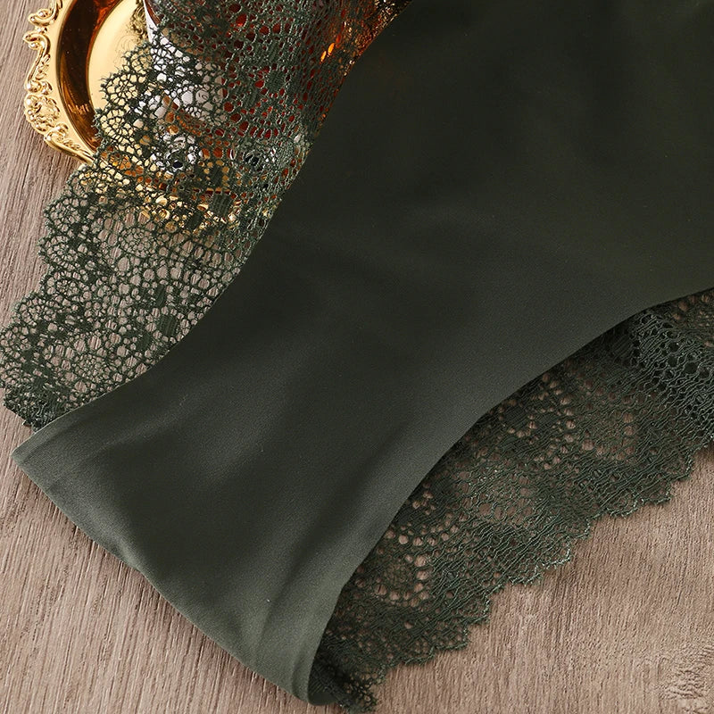 6 Piece Set of Women's Lace and Satin Panties