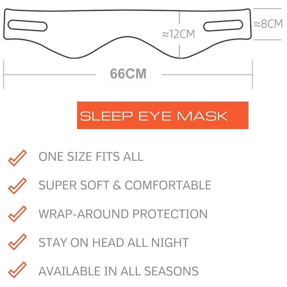 Adjustable Silk Sleep Mask for Total Blackout and Noise Reduction / One Size