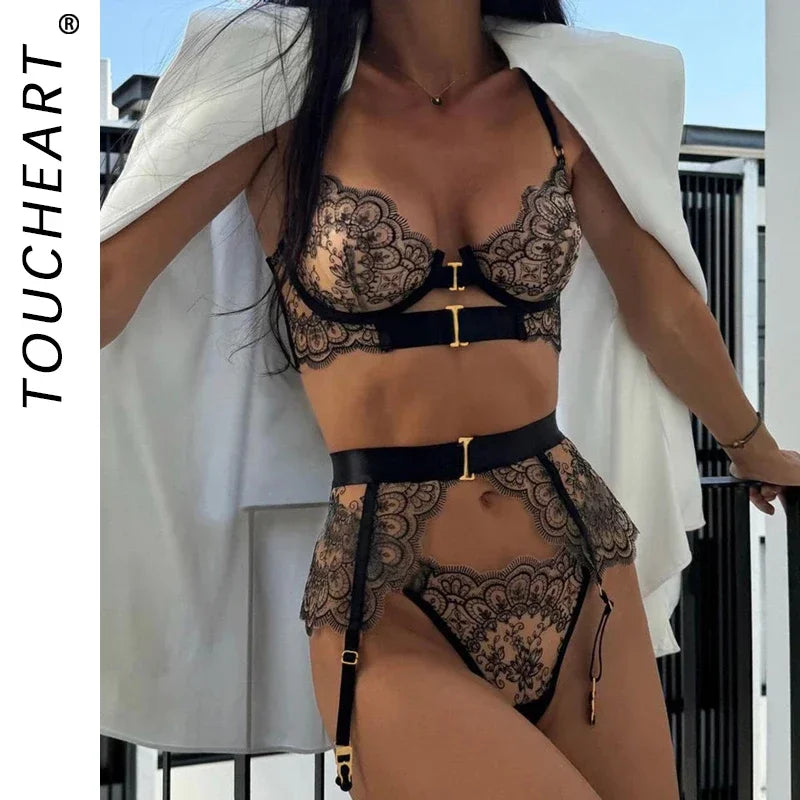 Romantic Women's Transparent Two-Piece Set