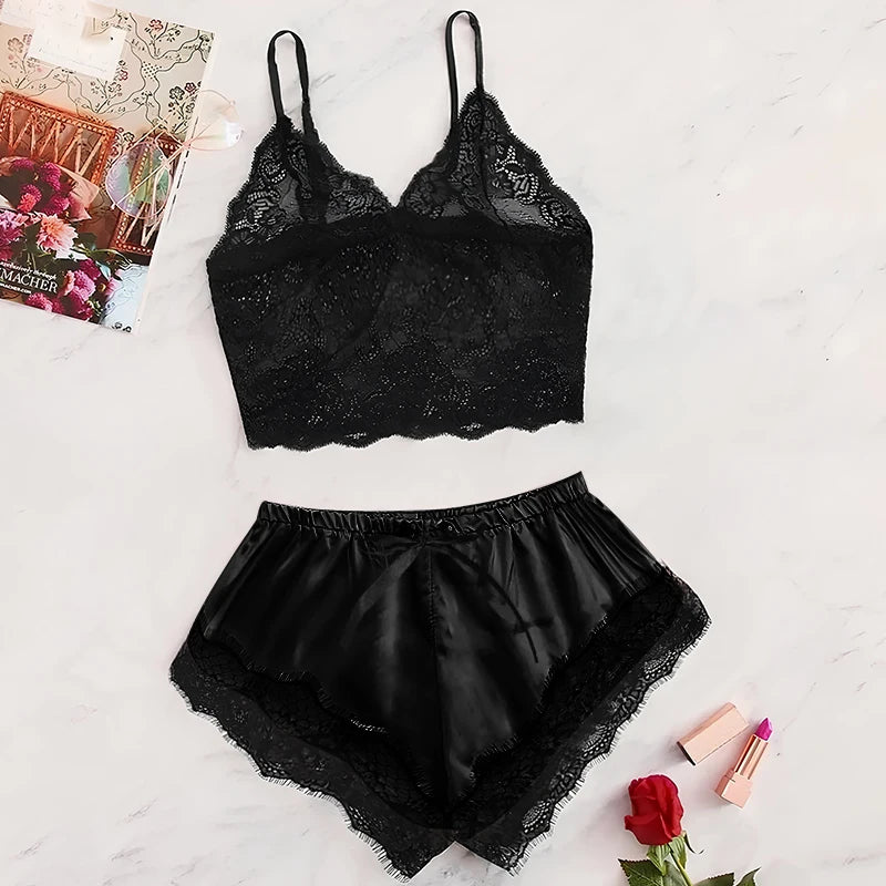 2 Piece Lace Pajama Set