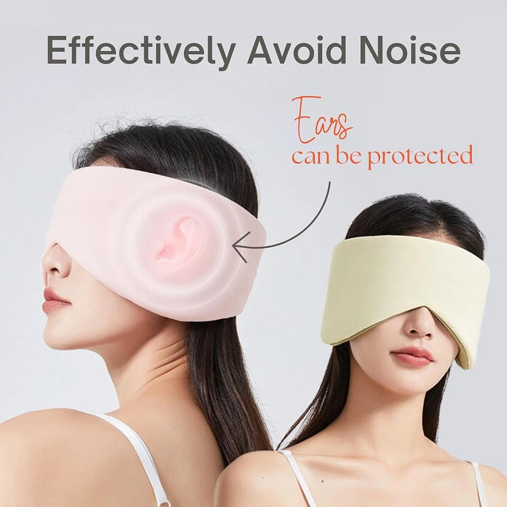Adjustable Silk Sleep Mask for Total Blackout and Noise Reduction / One Size
