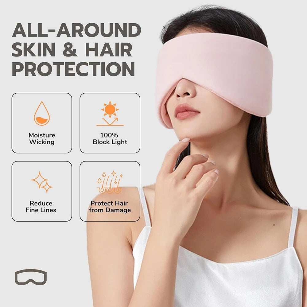 Adjustable Silk Sleep Mask for Total Blackout and Noise Reduction / One Size