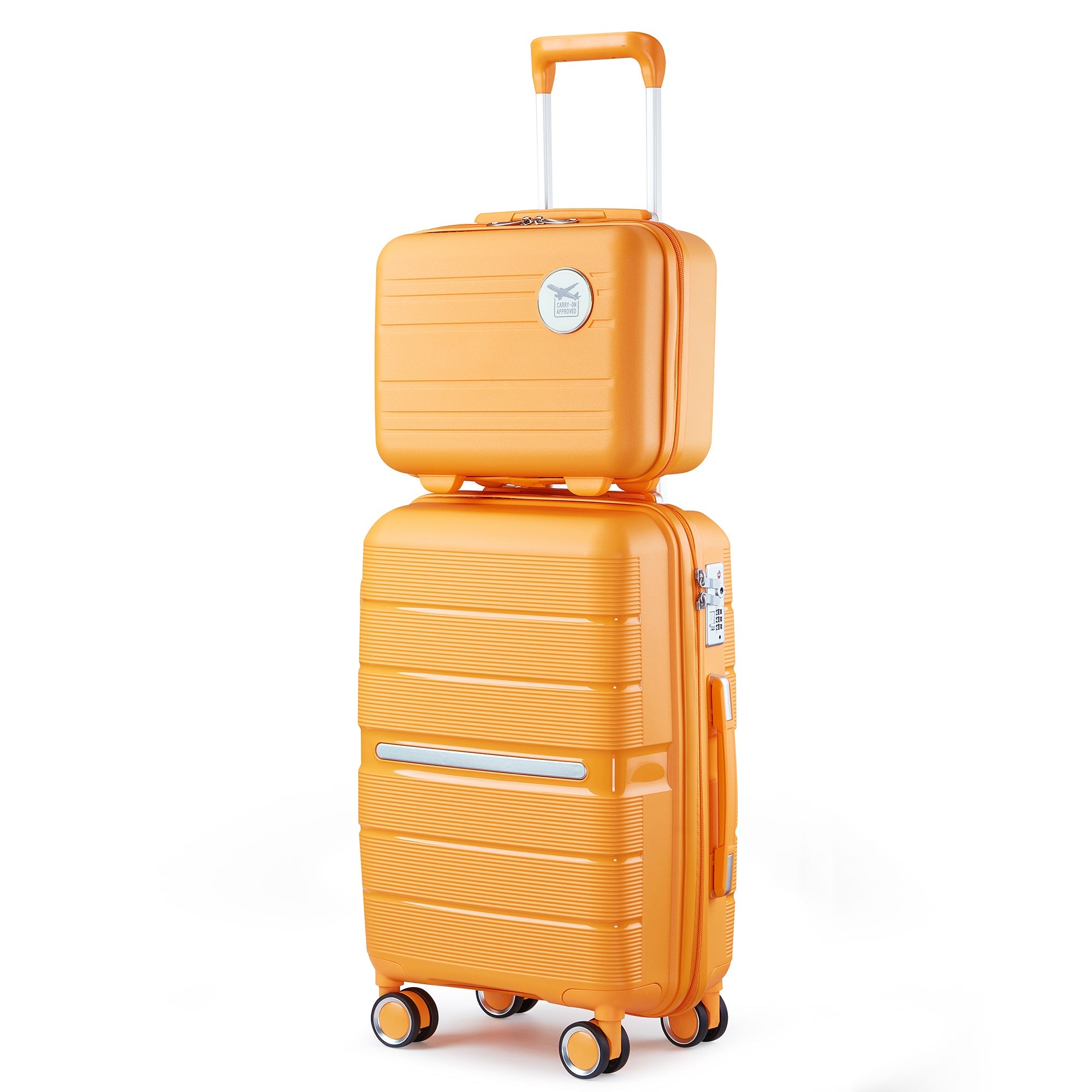 4 Piece Marigold Colored Luggage set / Lightweight & Expandable