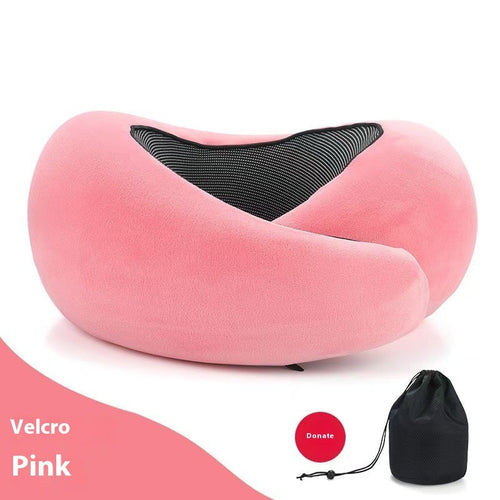 Soft Memory Foam Travel Neck Pillow - Adjustable Support