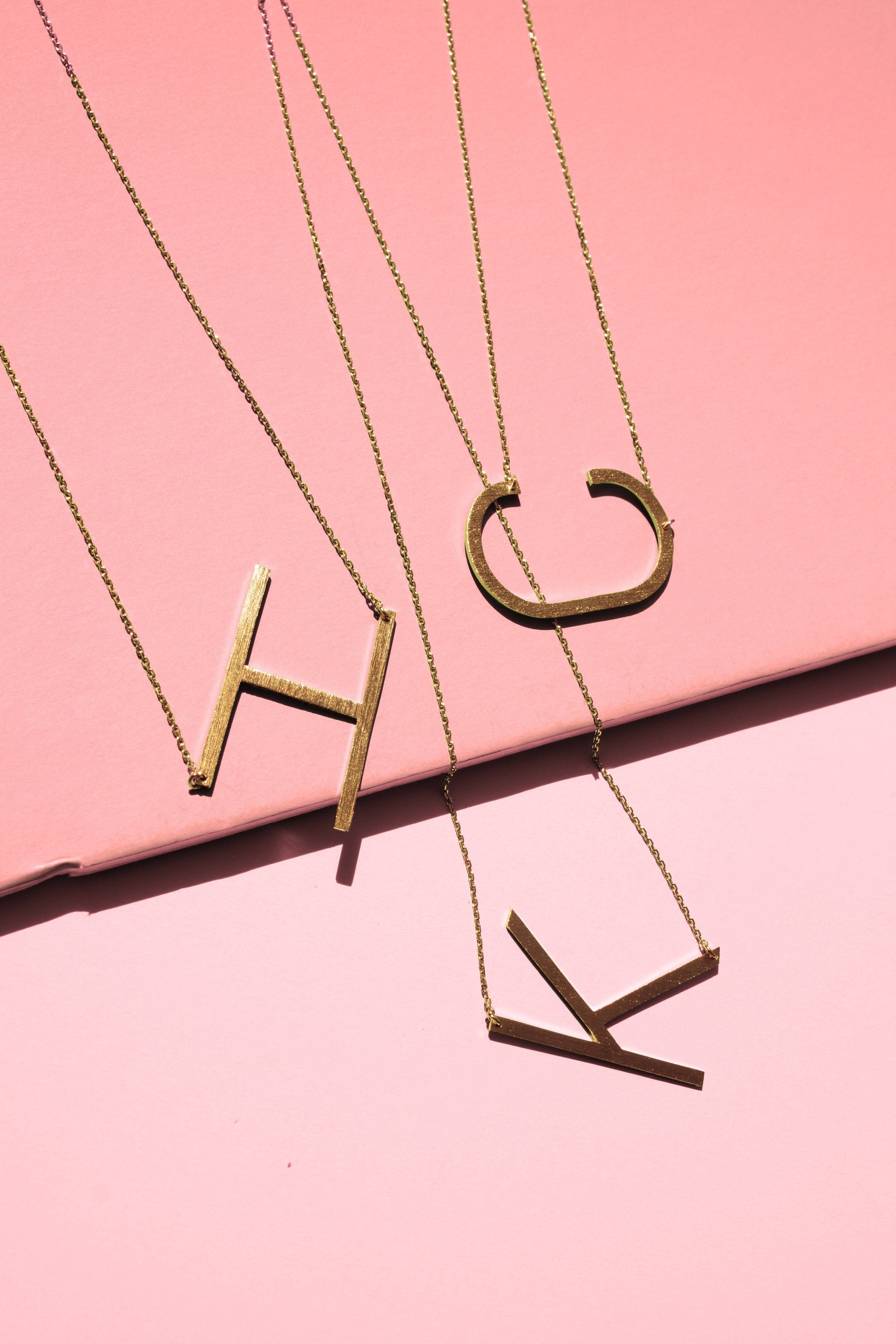 Monogrammed Gold Initial Necklace