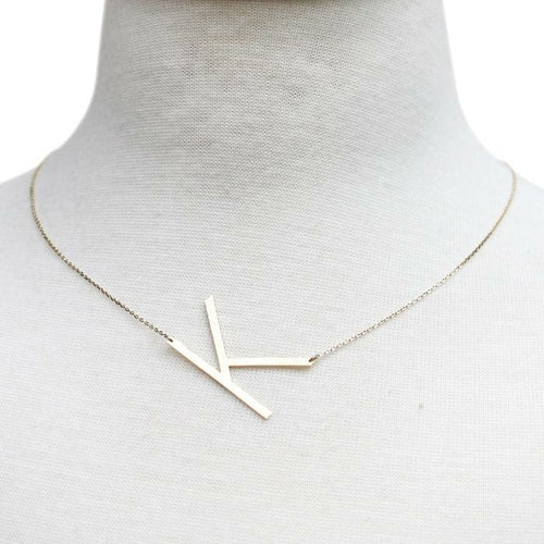 Monogrammed Gold Initial Necklace