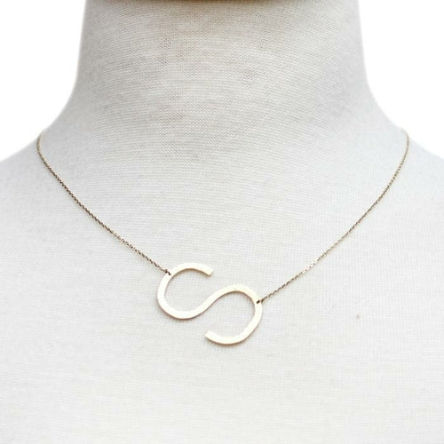 Monogrammed Gold Initial Necklace